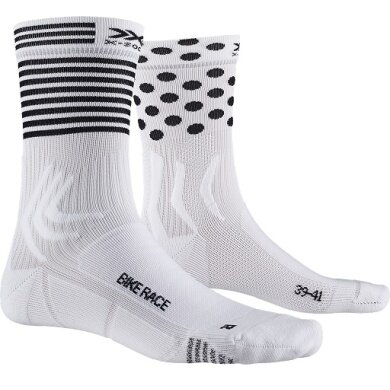 X-Socks Radsocke Bike Race 4.0 weiss/schwarz Herren - 1 Paar