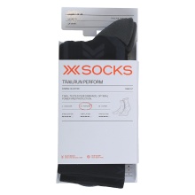 X-Socks Laufsocke Trailrun Perform Crew (für Traillaufe) schwarz/charcoal Herren - 1 Paar