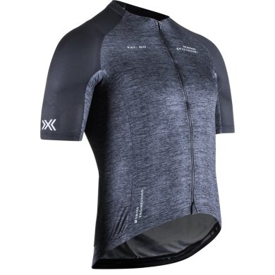 X-Bionic Fahrrad-Shirt Corefusion Endurance Merino Jersey (Front-Reißverschluss, dreier Rückentasche) schwarz Herren