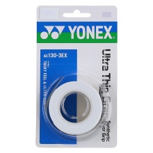 Yonex Overgrip Ultra Thin Grap 0.4mm (glatt/direktes Griffgefühl) weiss 3er