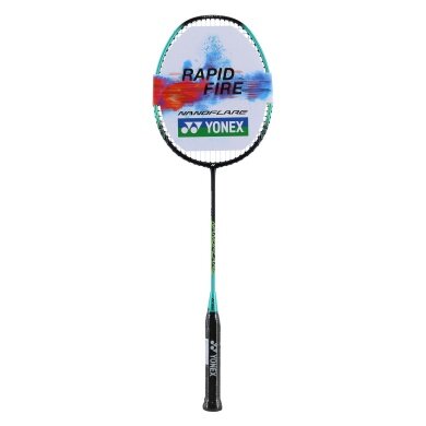 Yonex Badmintonschläger Nanoflare TX (grifflastig, mittel) schwarz/mintgrün - besaitet -