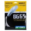 Yonex Badmintonsaite BG 65Ti (Haltbarkeit+Power) weiss 10m Set