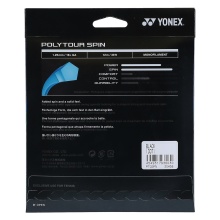 Besaitung mit Tennissaite Yonex Poly Tour Spin (Haltbarkeit+Spin) schwarz