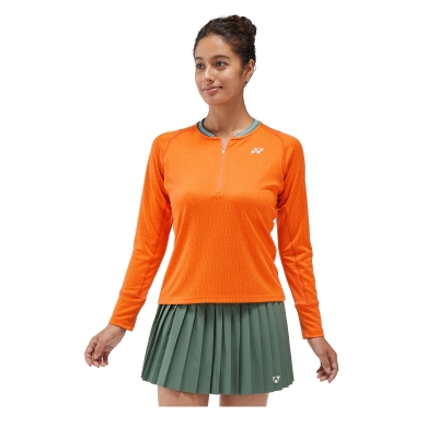 Yonex Tennis-Langarmshirt Crew Neck French Open (Roland Garros) 2024 orange Damen