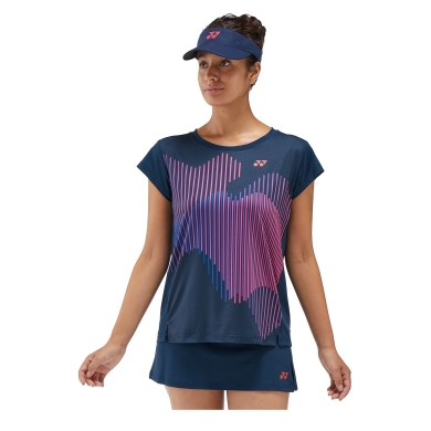 Yonex Tennis-Shirt Crew Neck US Open 2024 indigoblau Damen