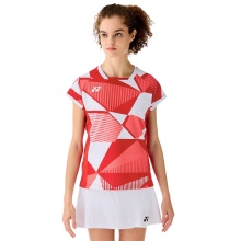 Yonex Badminton-Shirt Crew Neck Tournament 2025 rot Damen