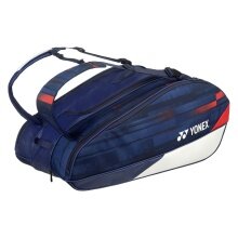 Yonex Racketbag Pro Racquet Limited (Schlägertasche, 3 Hauptfächer, Thermofach) 2024 navyblau/weiss/rot 9er