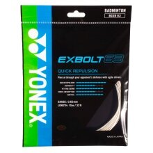 Besaitung mit Badmintonsaite Exbolt 63 (Kontrolle) weiss