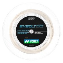 Yonex Badmintonsaite Exbolt 63 (Kontrolle) weiss 200m Rolle