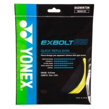 Besaitung mit Badmintonsaite Exbolt 63 (Kontrolle) gelb