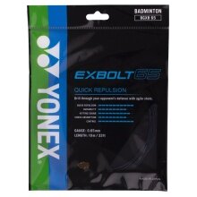 Yonex Badmintonsaite Exbolt 65 (Kontrolle) schwarz 10m Set