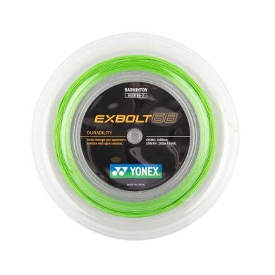 Yonex Badmintonsaite Exbolt 68 (Haltbarkeit) grün 200m Rolle