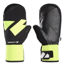 Zanier Winterhandschuhe Shredder.STX Mitten (optimalen Tragekomfort) schwarz/neongelb Kinder