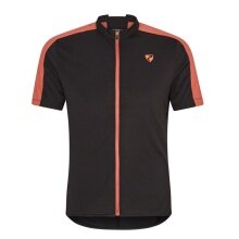 Ziener Fahrrad-Shirt Nadeko (Front-Reißverschluss, Mesheinsätze, schnelltrocknend) schwarz/orange Herren