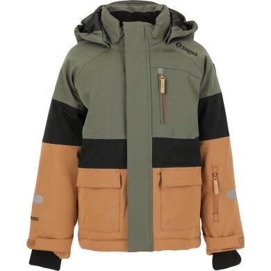 Zigzag Winter-Skijacke Taylora W-PRO 15.000 (4-Wege-Stretch, wasserdicht, winddicht) khaki/braun Kinder