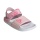 adidas Adilette Sandale (Klettverschluss) pink/weiss Mädchen