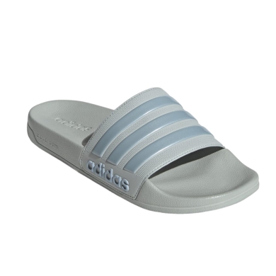 adidas Badeschuhe Adilette Shower 3-Streifen grau/blau Herren