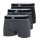 adidas Unterwäsche Boxershorts Trunk Active Micro Flex Eco - mehrfarbig grau/schwarz - 3 Stück