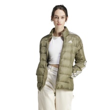 adidas Winter-Daunenjacke Essentials 3-Streifen Light (wasserabweisend) olivegrün Damen