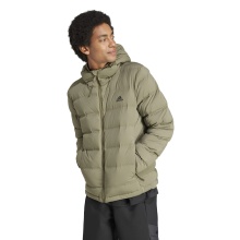 adidas Winter-Daunenjacke Helionic Stretch Hooded (wasserabweisend) olivegrün Herren