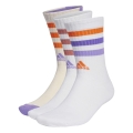 adidas Sportsocken Crew Bold 3-Streifen Cushioned weiss/lila/orange - 3 Paar