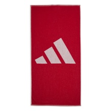 adidas Handtuch (100% Baumwolle) rot/weiss 50x100cm