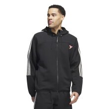 adidas Kapuzenjacke Trea Tech (100% Baumwolle) schwarz/weiss Herren