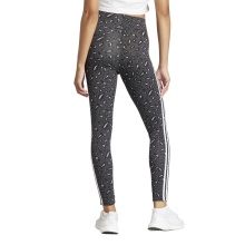 adidas Sport-Leggings Essentials 3-Streifen Animal Print Tight grau/schwarz Damen