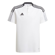 adidas Sport-Polo Team Tiro 21 weiss Jungen