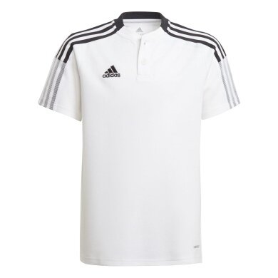 adidas Sport-Polo Team Tiro 21 weiss Jungen