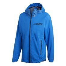 adidas Regenjacke Zupahike TERREX 2.5 Layer RAIN.RDY (wasserdicht, atmungsaktiv) blau Herren