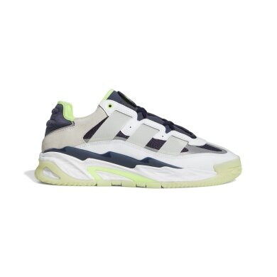 adidas Hallen-Indoorschuhe Niteball (Basketball) weiss/blau/lime Herren