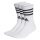 adidas Sportsocken Crew 3-Streifen Cushioned (Fußgewölbeunterstützung, durchgehend gepolstert) weiss/schwarz - 3 Paar