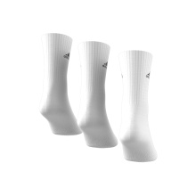 adidas Sportsocken Crew Cushioned (Fußgewölbeunterstützung, durchgehend gepolstert) weiss/schwarz - 3 Paar