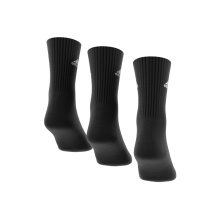 adidas Sportsocken Crew Cushioned (Fußgewölbeunterstützung, durchgehend gepolstert) schwarz/weiss - 3 Paar