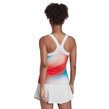 adidas Tennis-Tank Melbourne Printed Y-Tanktop rot/blau/weiss Damen