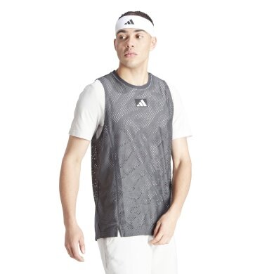 adidas Tennis-Tshirt Melbourne Pro Layering Aeroraeady 2024 carbongrau Herren