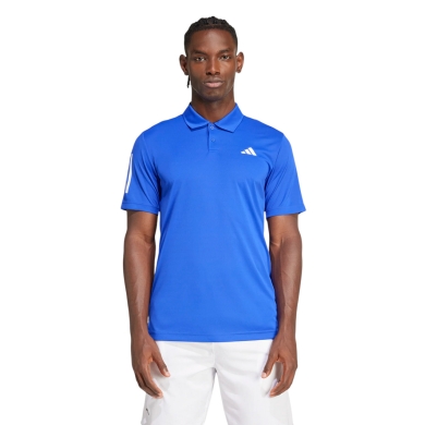 adidas Tennis-Polo Club 3 Stripes (feuchtigkeitsabsorbierend) blau Herren