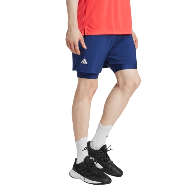 adidas Tennishose Club Climacool 2in1 (Short+Tight) dunkelblau Herren