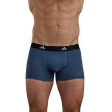 adidas Unterwäsche Boxershorts Trunk Cotton navy/blau/schwarz - 3 Stück