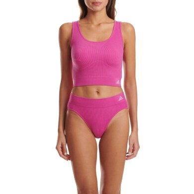 adidas Unterwäsche Crop-Top (nahtlos, Rippstruktur) pink Damen