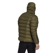 adidas Winter-Daunenjacke Itavic 3-Streifen Midweight Hooded olivegrün Herren