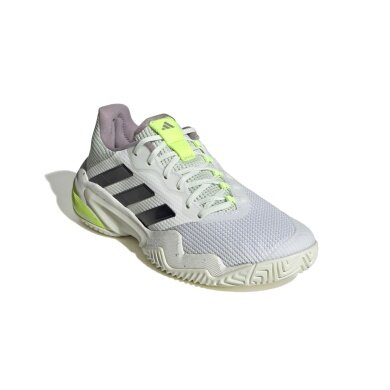 adidas Tennisschuhe Barricade 13 Allcourt (Stabil) 2024 weiss/hellgrün Damen