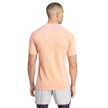 adidas Tennis Tshirt Pro Seamless Aeroready FreeLift (feuchtigkeitsabsorbierend) hellorange Herren