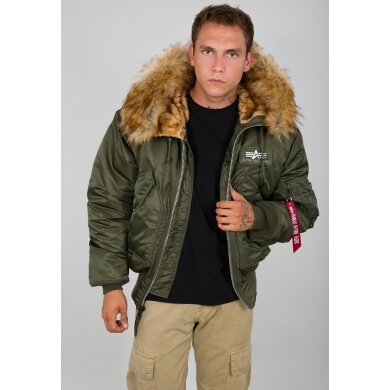 Alpha Industries Fliegerjacke 45P Hooded Custom dunkelgrün Herren