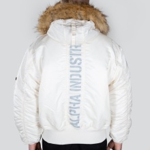 Alpha Industries Fliegerjacke 45P Hooded Custom weiss Herren