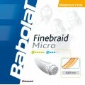 Besaitung mit Badmintonsaite Babolat Finebraid Micro weiss