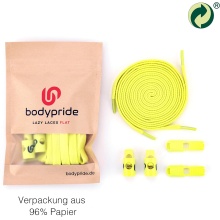 bodypride Schnürsenkel Flat/flach modisch gelb 120cm - 1 Paar