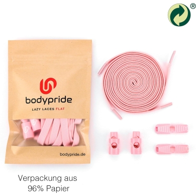 bodypride Schnürsenkel Flat/flach modisch pink 120cm - 1 Paar