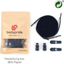 bodypride Schnürsenkel Flat/flach modisch dunkelblau 120cm - 1 Paar